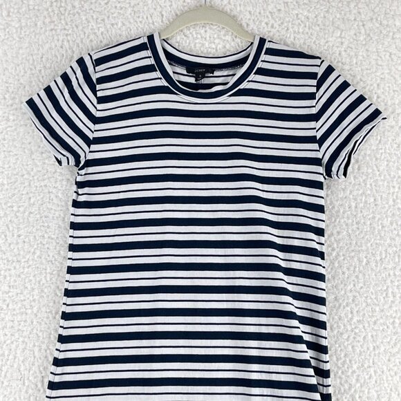 J. Crew Navy and White Striped Midi Dress - Picture 2 of 14